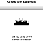 Volvo MB 120 Vario Screeds Repair Service Manual - Image 1