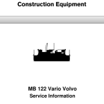Volvo MB 122 Vario Screeds Repair Service Manual - Image 1