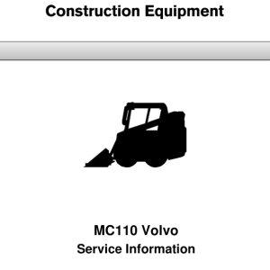 Volvo MC110 Skid Steer Loader Repair Service Manual - Image 1