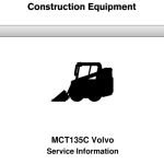 Volvo MCT135C Skid Steer Loader Repair Service Manual - Image 1