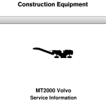 Volvo MT2000 Miling Equipment Repair Service Manual - Image 1