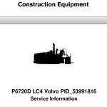 Volvo P6720D LC4 Pavers Repair Service Manual - Image 1