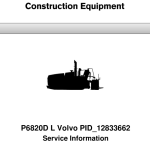 Volvo P6820D L Pavers Repair Service Manual - Image 1