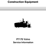 Volvo P7170 Pavers Repair Service Manual - Image 1