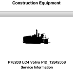 Volvo P7820D LC4 Pavers Repair Service Manual - Image 1