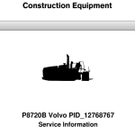 Volvo P8720B Pavers Repair Service Manual - Image 1