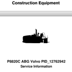 Volvo P8820C ABG Pavers Repair Service Manual - Image 1