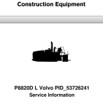 Volvo P8820D L Pavers Repair Service Manual - Image 1