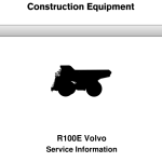 Volvo R100E Rigid Hauler Repair Service Manual - Image 1