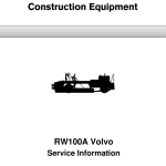 Volvo RW100A Road Widener Repair Service Manual - Image 1