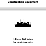 Volvo Ultimat 200 Screeds Repair Service Manual - Image 1