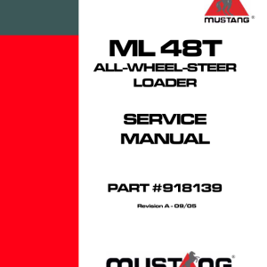 Mustang ML48T Wheel Loader Service Repair Manual