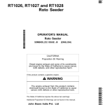 John Deere RT1026, RT1027, RT1028 Roto Seeders Operator's Manual (5DMB0DL232) - Image 1