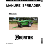 John Deere MS1102G Manure Spreader Operator's Manual (5HP73252) - Image 1