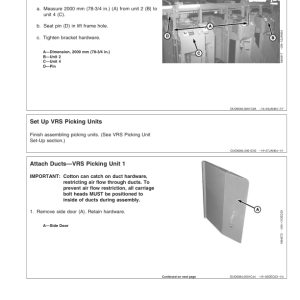 John Deere 9970, 9976, 9986 Cotton Pickers Guide for Vari-Row System Operator's Manual (N301230) - Image 3