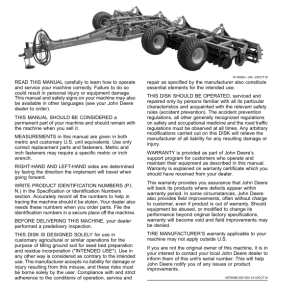 John Deere 2680H Disk 3-Section North America) (S.N. 210651—) Operator's Manual (OM2545T01) - Image 2