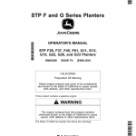 John Deere STP F29, F37, F45, F61, G11, G13, G15, G22, G26, G33 Planters Operator's Manual (OM45260) - Image 1