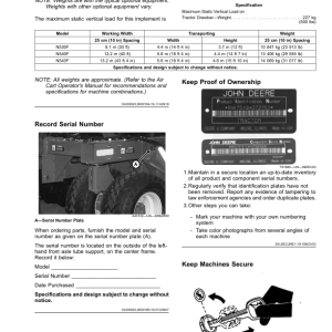 John Deere N530F, N540F, N543F No-Till Air Drills Operator's Manual (OMA120886) - Image 3