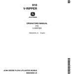 John Deere 910 V-Ripper Operator's Manual (OMA50545) - Image 1