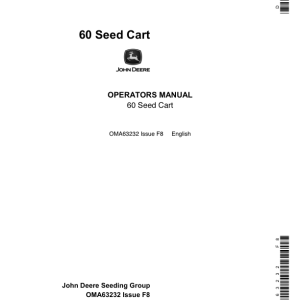 John Deere 60 Seed Cart Operator's Manual (OMA63232) - Image 1
