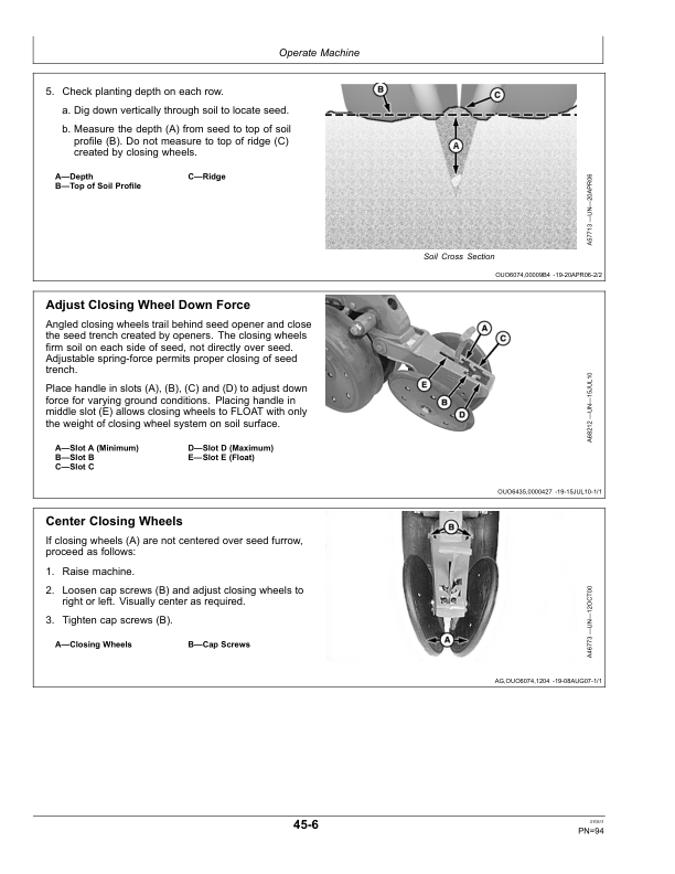 John Deere Components Standard Units For Db44 Db58 Db60 Db66 Db80 