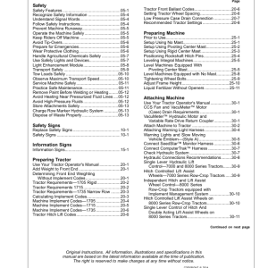 John Deere 1705, 1715 & 1735 Integral Planters Worldwide Edition (760101-765101) Operator's Manual (OMA97505) - Image 3