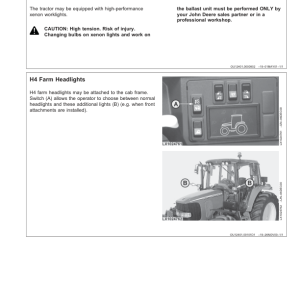 John Deere 6520, 6620, 6820, 6920 & 6920S Tractors Operator's Manual (OMAL159773) - Image 4