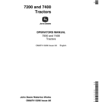 John Deere 7200, 7400 Tractors Operator's Manual (OMAR113290) - Image 1