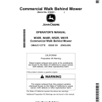John Deere W36R, W48R, W52R, W61R Commercial Walk Behind Mowers (010001-) Operator's Manual (OMAUC11277E) - Image 1