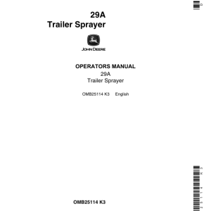 John Deere 29A Trailer Sprayer Operator's Manual (OMB25114) - Image 1