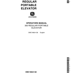 John Deere 300 Regular Portable Elevator Operator's Manual (OMC18624) - Image 1