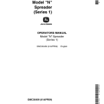 John Deere Model 'N' Spreader (Series 1) Operator's Manual (OMC35459) - Image 1