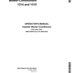 John Deere Impeller Mower-Conditioners 1314, 1315 Operator's Manual (OMCC20406) - Image 1