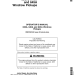 John Deere 630A, 640A & 645A Windrow Pickup Operator's Manual (OMCC58142) - Image 1