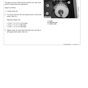 John Deere 572, 582, 592 Round Balers Operator's Manual (OMCC58341) - Image 2