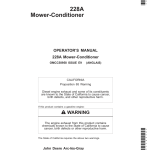 John Deere 228A Mower-Conditioner Operator's Manual (OMCC58958) - Image 1