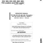 John Deere 533, 583, 633, 653, 663, 683, 753, 746 Loaders Operator's Manual (OMCC59227) - Image 1