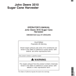 John Deere 3510 Sugar Cane Harvester (070301-) Operator's Manual (OMCM351022) - Image 1