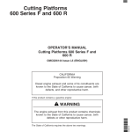 John Deere Plataformas de corte series 600 F y 600 R Operator's Manual (OMCQ56144) - Image 1