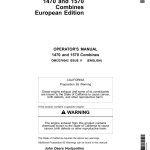 John Deere 1470, 1570 Combine Operator's Manual (OMCQ76042) - Image 1