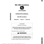 John Deere W2 400 Combine Operator's Manual (OMDX23971) - Image 1