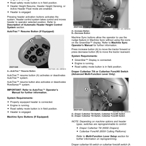 John Deere W540, W550, W650, W660, T550, T560, T660, T670, HillMaster Combines (Europe) Operator's Manual (OMDXE10203) - Image 4