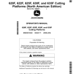 John Deere 620F, 622F, 625F, 630F, 635F Cutting Platforms (820001-) (North American) Operator's Manual (OMDXE10525) - Image 1