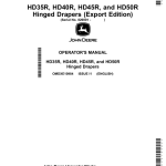 John Deere HD35R, HD40R, HD45R, HD50R Hinged Drapers (820001-) (Export Edition) Operator's Manual (OMDXE10984) - Image 1