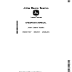 John Deere Tracks (815001-825000) (European Edition) Operator's Manual (OMDXE11417) - Image 1