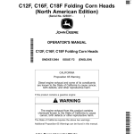 John Deere C12F, C16F, C18F Folding Corn Heads (825001) (North American) Operator's Manual (OMDXE12064) - Image 1