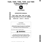 John Deere 722X, 725X, 730X, 735X, 740X Cutting Platforms (068000-) (Worldwide Edition) Operator's Manual (OMDXE12294) - Image 1
