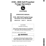 John Deere 8100—8600 Self-Propelled Forage Harvesters (623000-) (North American) Operator's Manual (OMDXE12632) - Image 1