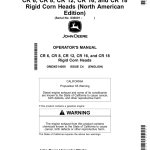 John Deere CR 6, CR 8, CR 12, CR 16, CR 18 Rigid Corn Heads (835001-) (North American) Operator's Manual (OMDXE14059) - Image 1