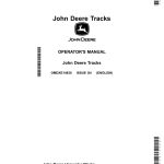 John Deere Tracks (835001-) Operator's Manual (OMDXE14920) - Image 1
